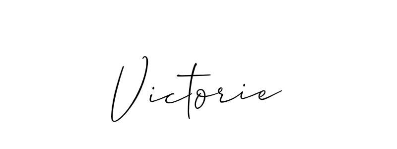 How to make Victorie signature? Allison_Script is a professional autograph style. Create handwritten signature for Victorie name. Victorie signature style 2 images and pictures png