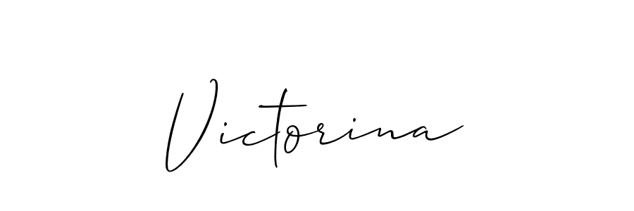 if you are searching for the best signature style for your name Victorina. so please give up your signature search. here we have designed multiple signature styles  using Allison_Script. Victorina signature style 2 images and pictures png