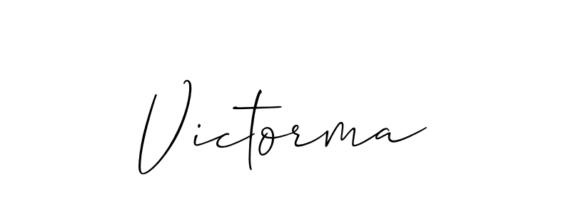 Create a beautiful signature design for name Victorma. With this signature (Allison_Script) fonts, you can make a handwritten signature for free. Victorma signature style 2 images and pictures png