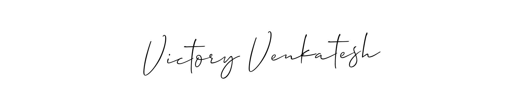 Make a short Victory Venkatesh signature style. Manage your documents anywhere anytime using Allison_Script. Create and add eSignatures, submit forms, share and send files easily. Victory Venkatesh signature style 2 images and pictures png