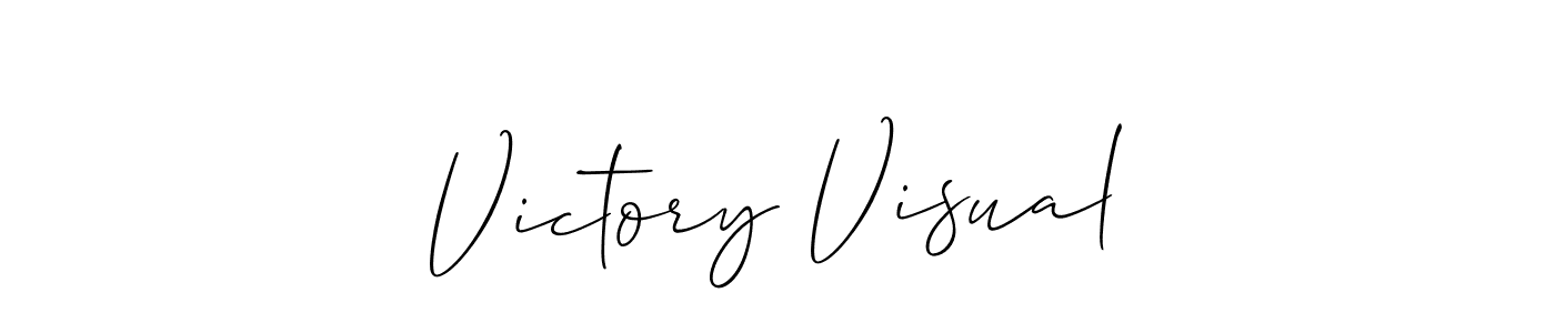 You should practise on your own different ways (Allison_Script) to write your name (Victory Visual) in signature. don't let someone else do it for you. Victory Visual signature style 2 images and pictures png