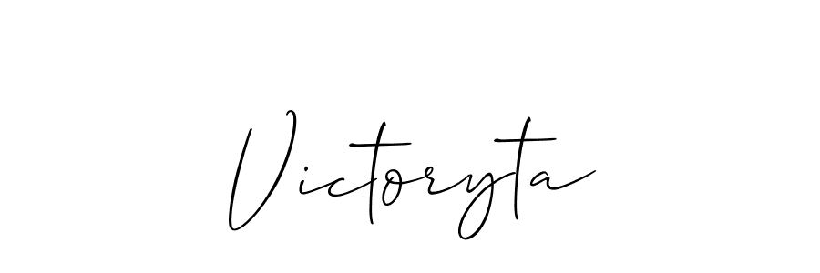Allison_Script is a professional signature style that is perfect for those who want to add a touch of class to their signature. It is also a great choice for those who want to make their signature more unique. Get Victoryta name to fancy signature for free. Victoryta signature style 2 images and pictures png