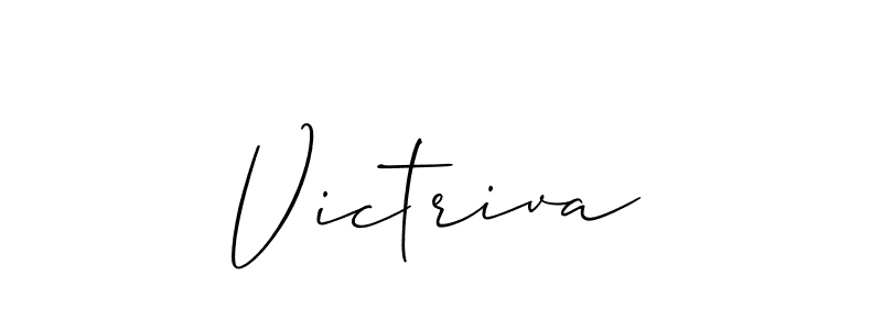 You should practise on your own different ways (Allison_Script) to write your name (Victriva) in signature. don't let someone else do it for you. Victriva signature style 2 images and pictures png