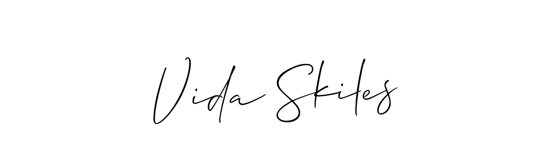 Similarly Allison_Script is the best handwritten signature design. Signature creator online .You can use it as an online autograph creator for name Vida Skiles. Vida Skiles signature style 2 images and pictures png