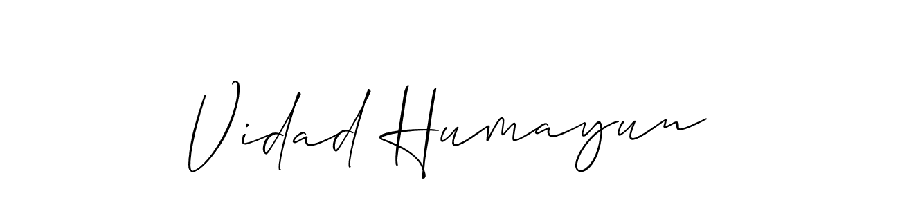 if you are searching for the best signature style for your name Vidad Humayun. so please give up your signature search. here we have designed multiple signature styles  using Allison_Script. Vidad Humayun signature style 2 images and pictures png