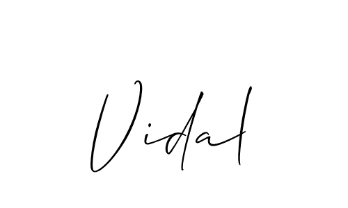 Allison_Script is a professional signature style that is perfect for those who want to add a touch of class to their signature. It is also a great choice for those who want to make their signature more unique. Get Vidal name to fancy signature for free. Vidal signature style 2 images and pictures png