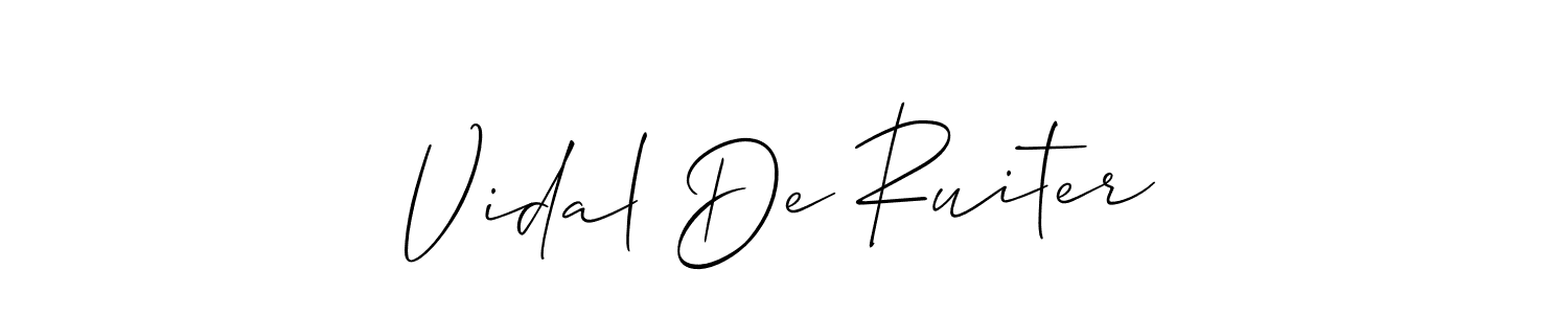 Design your own signature with our free online signature maker. With this signature software, you can create a handwritten (Allison_Script) signature for name Vidal De Ruiter. Vidal De Ruiter signature style 2 images and pictures png