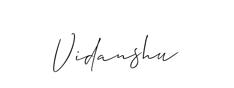 How to Draw Vidanshu signature style? Allison_Script is a latest design signature styles for name Vidanshu. Vidanshu signature style 2 images and pictures png