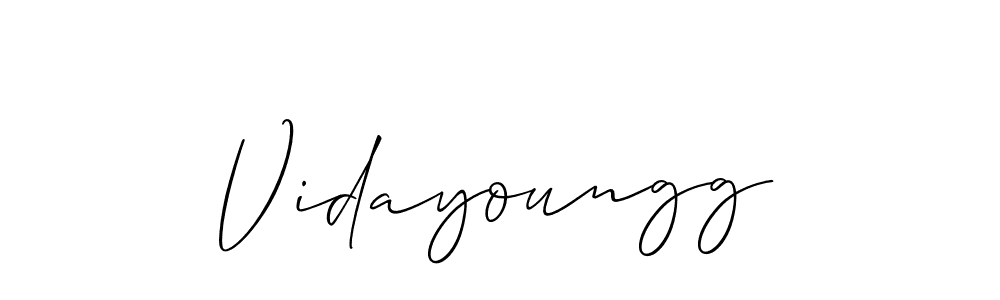 Also we have Vidayoungg name is the best signature style. Create professional handwritten signature collection using Allison_Script autograph style. Vidayoungg signature style 2 images and pictures png