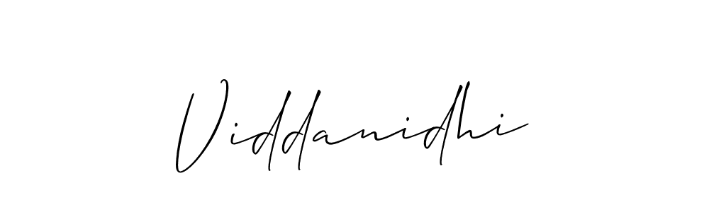 Allison_Script is a professional signature style that is perfect for those who want to add a touch of class to their signature. It is also a great choice for those who want to make their signature more unique. Get Viddanidhi name to fancy signature for free. Viddanidhi signature style 2 images and pictures png