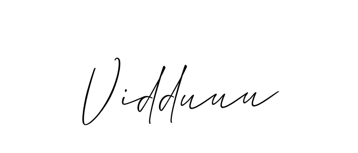 Design your own signature with our free online signature maker. With this signature software, you can create a handwritten (Allison_Script) signature for name Vidduuu. Vidduuu signature style 2 images and pictures png