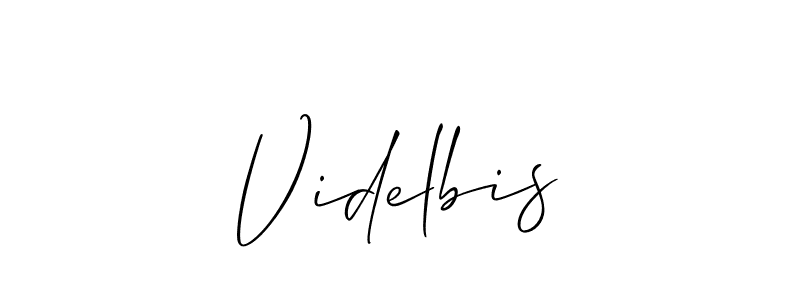 Design your own signature with our free online signature maker. With this signature software, you can create a handwritten (Allison_Script) signature for name Videlbis. Videlbis signature style 2 images and pictures png