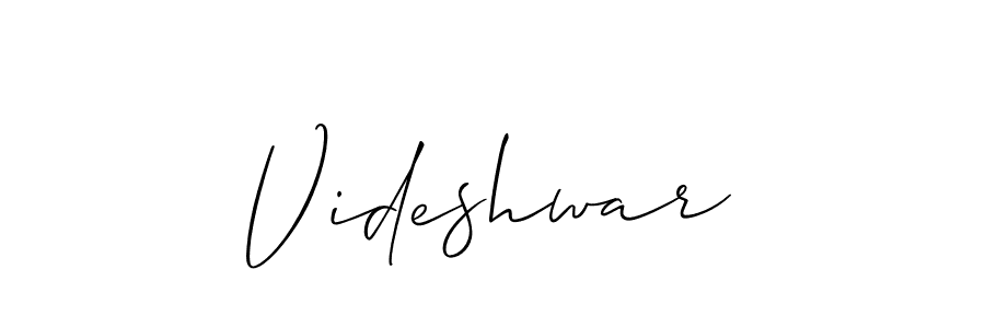 Use a signature maker to create a handwritten signature online. With this signature software, you can design (Allison_Script) your own signature for name Videshwar. Videshwar signature style 2 images and pictures png