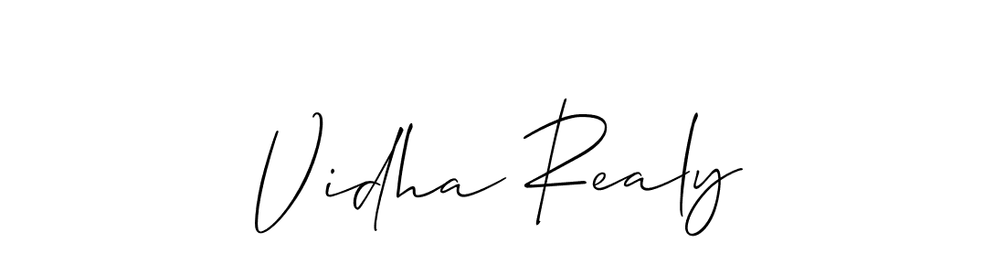 Once you've used our free online signature maker to create your best signature Allison_Script style, it's time to enjoy all of the benefits that Vidha Realy name signing documents. Vidha Realy signature style 2 images and pictures png