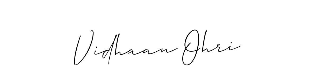 Best and Professional Signature Style for Vidhaan Ohri. Allison_Script Best Signature Style Collection. Vidhaan Ohri signature style 2 images and pictures png