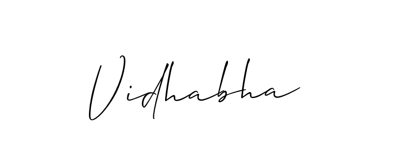 Best and Professional Signature Style for Vidhabha. Allison_Script Best Signature Style Collection. Vidhabha signature style 2 images and pictures png