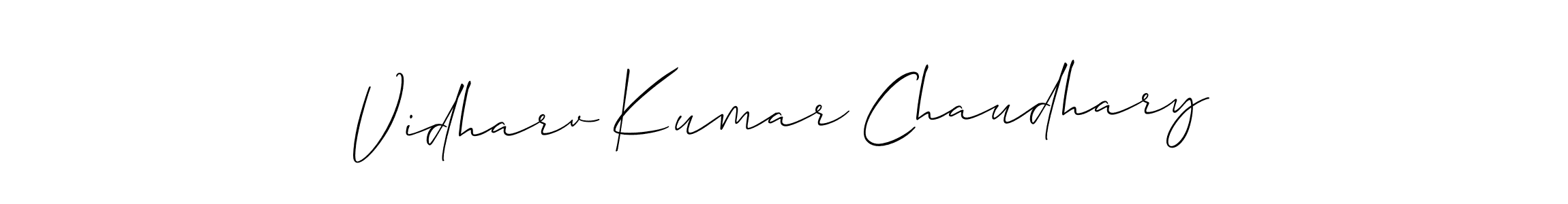 This is the best signature style for the Vidharv Kumar Chaudhary name. Also you like these signature font (Allison_Script). Mix name signature. Vidharv Kumar Chaudhary signature style 2 images and pictures png