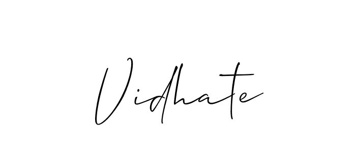 How to make Vidhate signature? Allison_Script is a professional autograph style. Create handwritten signature for Vidhate name. Vidhate signature style 2 images and pictures png