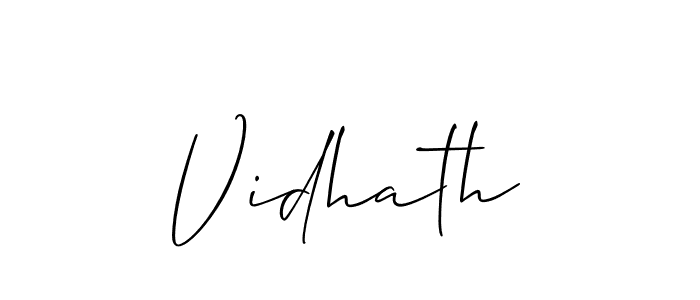 Similarly Allison_Script is the best handwritten signature design. Signature creator online .You can use it as an online autograph creator for name Vidhath. Vidhath signature style 2 images and pictures png