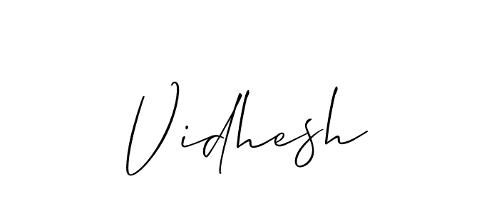 How to Draw Vidhesh signature style? Allison_Script is a latest design signature styles for name Vidhesh. Vidhesh signature style 2 images and pictures png