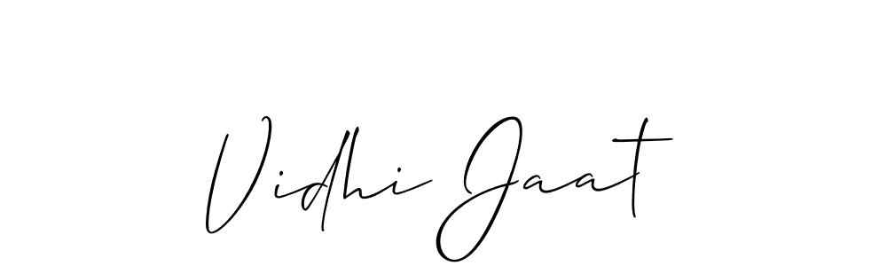 Also You can easily find your signature by using the search form. We will create Vidhi Jaat name handwritten signature images for you free of cost using Allison_Script sign style. Vidhi Jaat signature style 2 images and pictures png