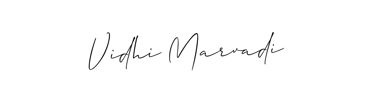 Vidhi Marvadi stylish signature style. Best Handwritten Sign (Allison_Script) for my name. Handwritten Signature Collection Ideas for my name Vidhi Marvadi. Vidhi Marvadi signature style 2 images and pictures png