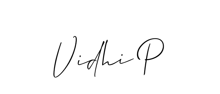 Here are the top 10 professional signature styles for the name Vidhi P. These are the best autograph styles you can use for your name. Vidhi P signature style 2 images and pictures png