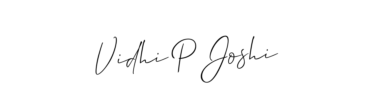 Make a beautiful signature design for name Vidhi P Joshi. Use this online signature maker to create a handwritten signature for free. Vidhi P Joshi signature style 2 images and pictures png