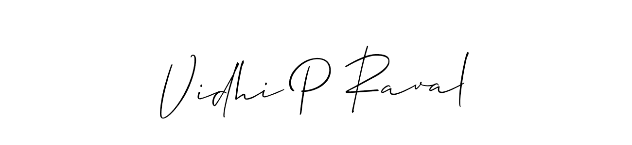 It looks lik you need a new signature style for name Vidhi P Raval. Design unique handwritten (Allison_Script) signature with our free signature maker in just a few clicks. Vidhi P Raval signature style 2 images and pictures png