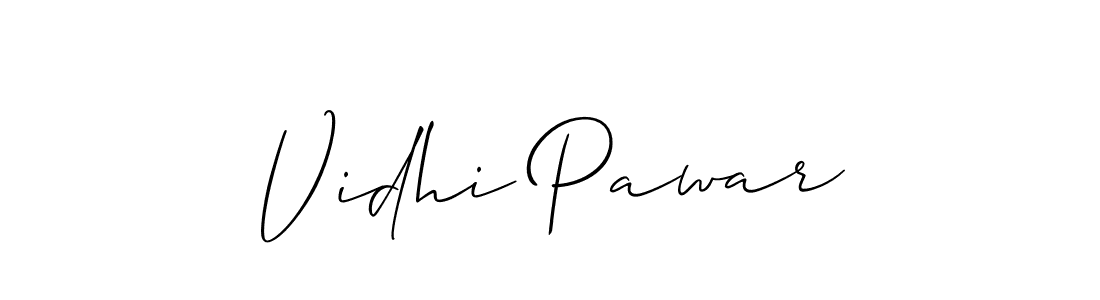 This is the best signature style for the Vidhi Pawar name. Also you like these signature font (Allison_Script). Mix name signature. Vidhi Pawar signature style 2 images and pictures png