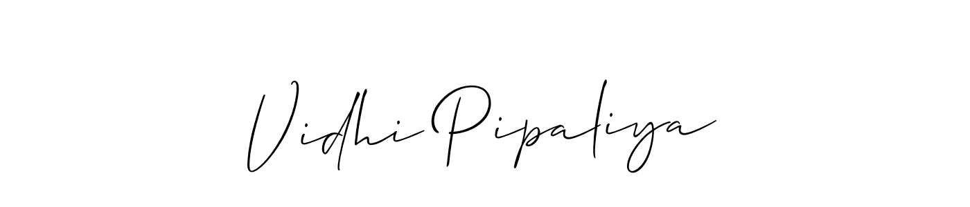 You can use this online signature creator to create a handwritten signature for the name Vidhi Pipaliya. This is the best online autograph maker. Vidhi Pipaliya signature style 2 images and pictures png