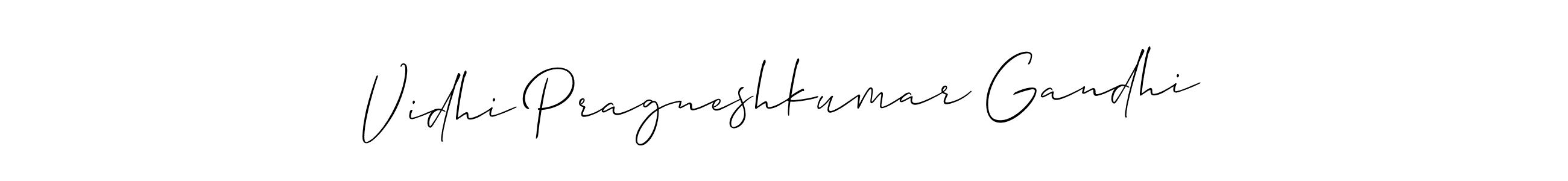 You can use this online signature creator to create a handwritten signature for the name Vidhi Pragneshkumar Gandhi. This is the best online autograph maker. Vidhi Pragneshkumar Gandhi signature style 2 images and pictures png