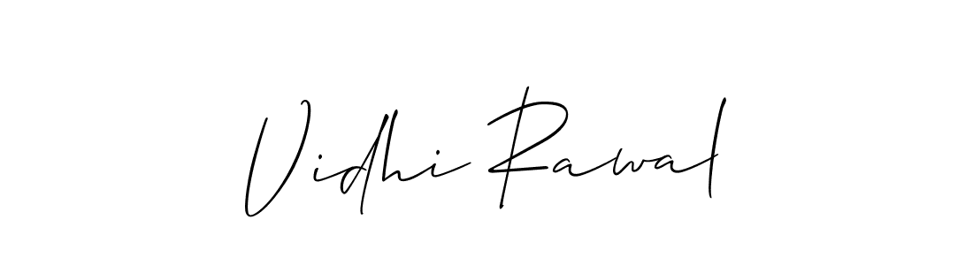 Design your own signature with our free online signature maker. With this signature software, you can create a handwritten (Allison_Script) signature for name Vidhi Rawal. Vidhi Rawal signature style 2 images and pictures png
