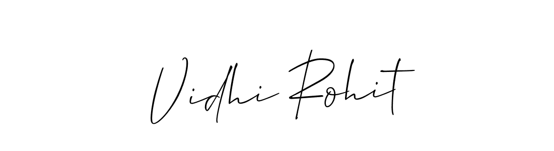 if you are searching for the best signature style for your name Vidhi Rohit. so please give up your signature search. here we have designed multiple signature styles  using Allison_Script. Vidhi Rohit signature style 2 images and pictures png
