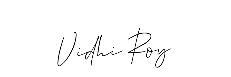 Also You can easily find your signature by using the search form. We will create Vidhi Roy name handwritten signature images for you free of cost using Allison_Script sign style. Vidhi Roy signature style 2 images and pictures png