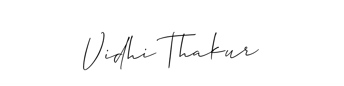 Design your own signature with our free online signature maker. With this signature software, you can create a handwritten (Allison_Script) signature for name Vidhi Thakur. Vidhi Thakur signature style 2 images and pictures png