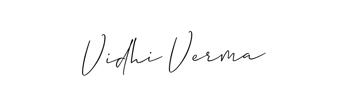 How to Draw Vidhi Verma signature style? Allison_Script is a latest design signature styles for name Vidhi Verma. Vidhi Verma signature style 2 images and pictures png