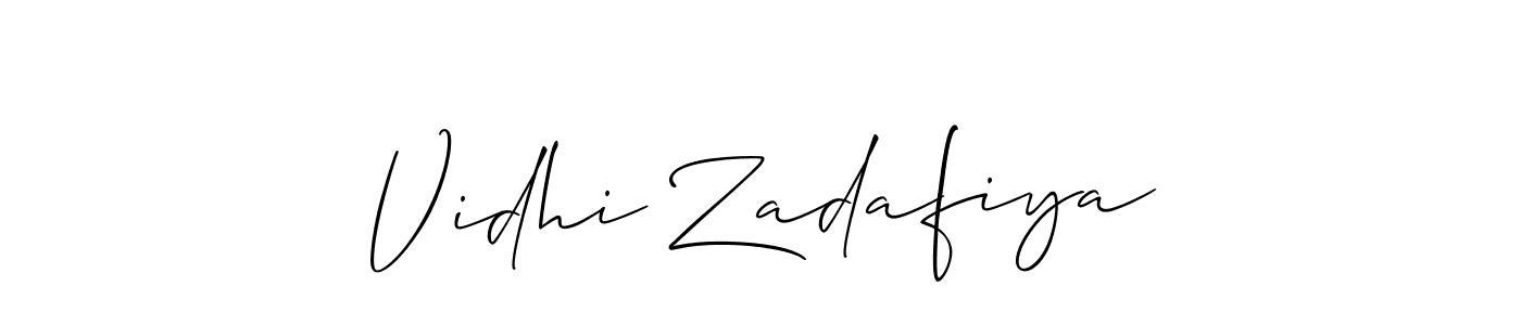Make a beautiful signature design for name Vidhi Zadafiya. Use this online signature maker to create a handwritten signature for free. Vidhi Zadafiya signature style 2 images and pictures png