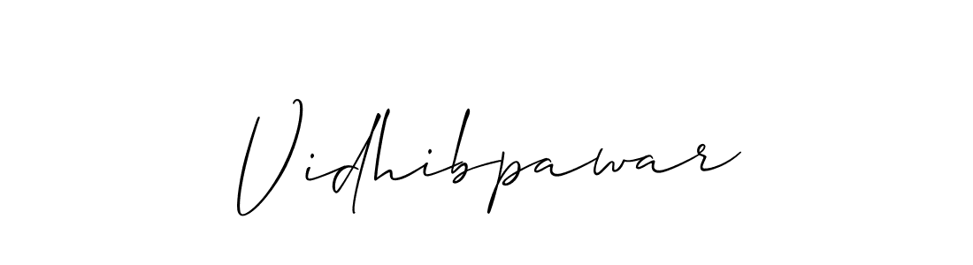 It looks lik you need a new signature style for name Vidhibpawar. Design unique handwritten (Allison_Script) signature with our free signature maker in just a few clicks. Vidhibpawar signature style 2 images and pictures png