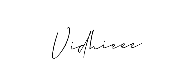 if you are searching for the best signature style for your name Vidhieee. so please give up your signature search. here we have designed multiple signature styles  using Allison_Script. Vidhieee signature style 2 images and pictures png