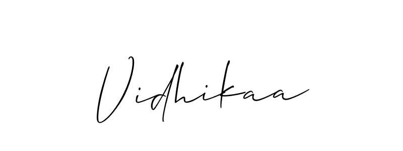 You can use this online signature creator to create a handwritten signature for the name Vidhikaa. This is the best online autograph maker. Vidhikaa signature style 2 images and pictures png