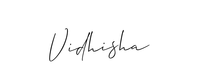 Create a beautiful signature design for name Vidhisha. With this signature (Allison_Script) fonts, you can make a handwritten signature for free. Vidhisha signature style 2 images and pictures png