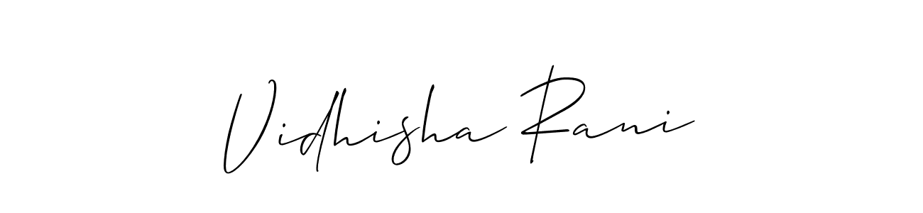 Also we have Vidhisha Rani name is the best signature style. Create professional handwritten signature collection using Allison_Script autograph style. Vidhisha Rani signature style 2 images and pictures png