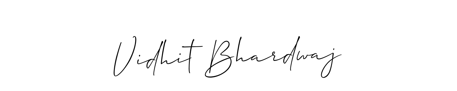 Make a short Vidhit Bhardwaj signature style. Manage your documents anywhere anytime using Allison_Script. Create and add eSignatures, submit forms, share and send files easily. Vidhit Bhardwaj signature style 2 images and pictures png
