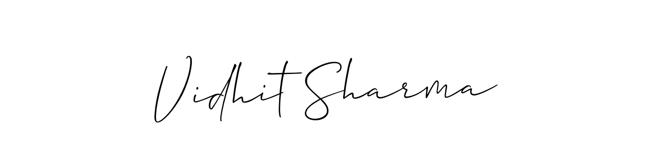 if you are searching for the best signature style for your name Vidhit Sharma. so please give up your signature search. here we have designed multiple signature styles  using Allison_Script. Vidhit Sharma signature style 2 images and pictures png