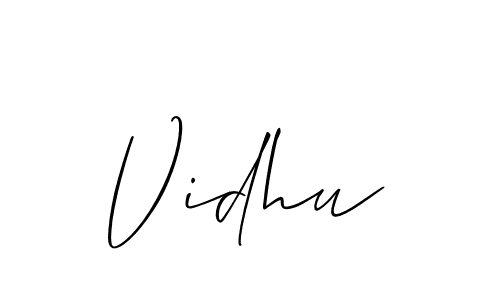 It looks lik you need a new signature style for name Vidhu. Design unique handwritten (Allison_Script) signature with our free signature maker in just a few clicks. Vidhu signature style 2 images and pictures png