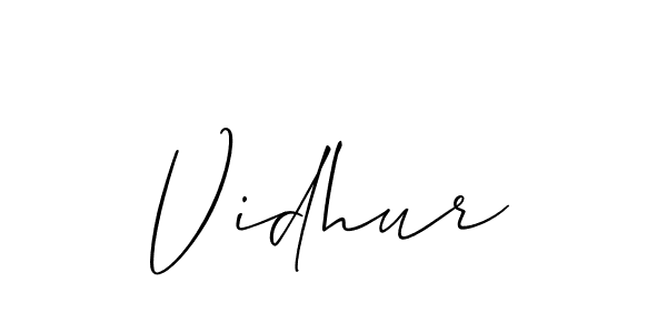 You should practise on your own different ways (Allison_Script) to write your name (Vidhur) in signature. don't let someone else do it for you. Vidhur signature style 2 images and pictures png