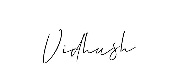 You should practise on your own different ways (Allison_Script) to write your name (Vidhush) in signature. don't let someone else do it for you. Vidhush signature style 2 images and pictures png