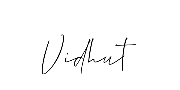 Make a beautiful signature design for name Vidhut. Use this online signature maker to create a handwritten signature for free. Vidhut signature style 2 images and pictures png