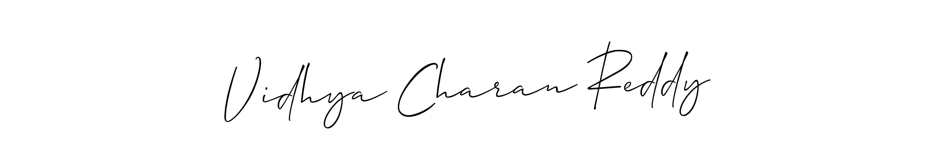 How to make Vidhya Charan Reddy name signature. Use Allison_Script style for creating short signs online. This is the latest handwritten sign. Vidhya Charan Reddy signature style 2 images and pictures png